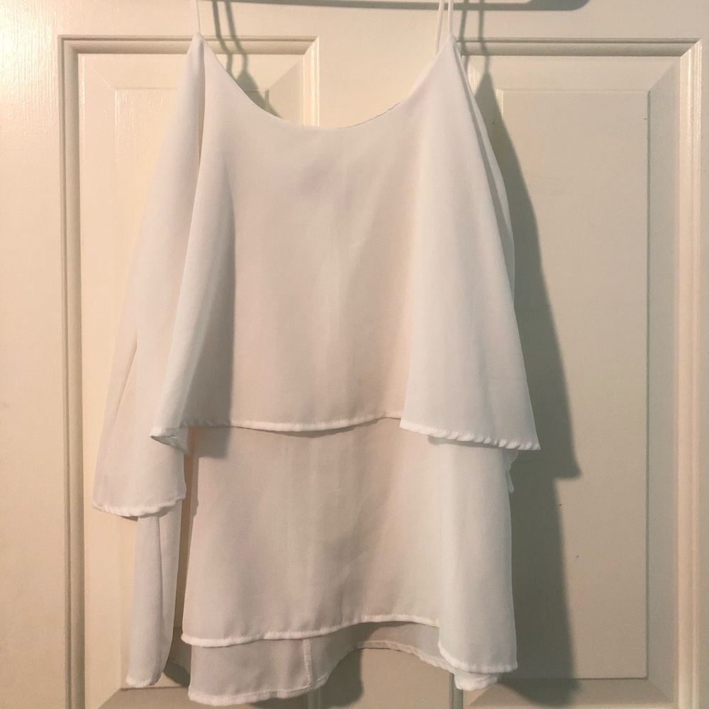 Layered white tank